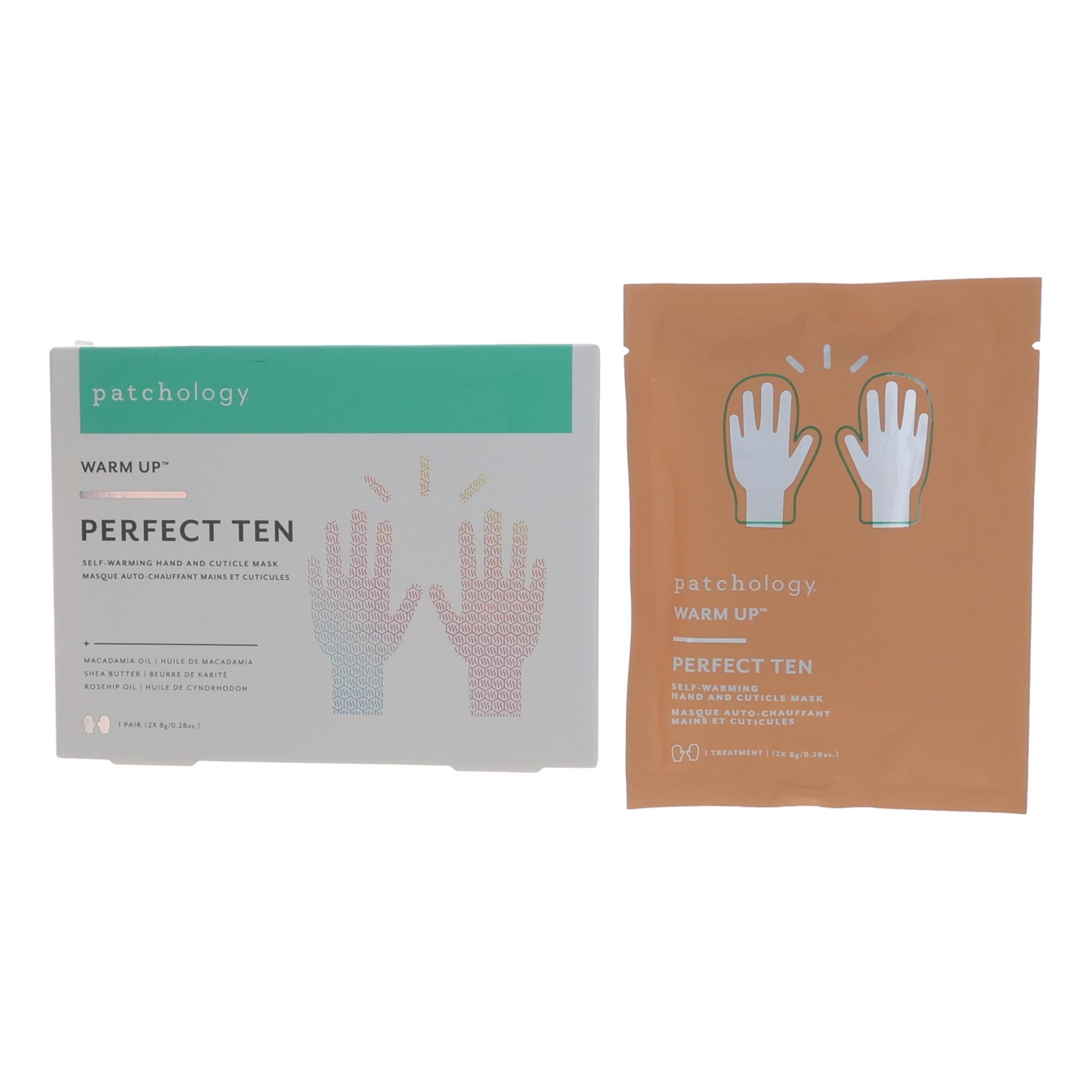Photo of Patchology Warm Up Perfect Ten, Self Warming Hand and Cuticle Mask- 1 Sheet